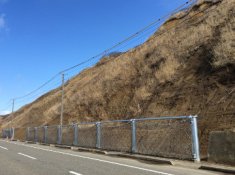一般国道402号25年災道路災害復旧崩壊土砂防護柵設置工事