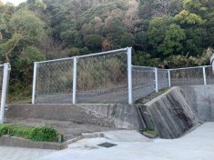 土砂災害防止(急傾斜)工事(仁我浦・防護柵工)